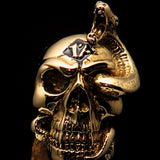 Excellent crafted Men's black 1% Snake Skull Outlaw Biker Ring - solid Brass - BikeRing4u