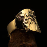 Excellent crafted shiny Men's Birth of Death Skeleton Pinky Ring - solid Brass - BikeRing4u
