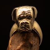 Perfectly crafted Men's Boxer Dog Pinky Ring - solid Brass - BikeRing4u