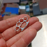 Knuckle Duster Silver Pendant, Sterling Silver knuckle duster Pendant Excellent Details hallmarked 925