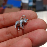 Rhino Silver Pendant, Sterling Silver Rhinocerus Pendant, Excellent Details - hallmarked 925