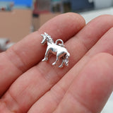 Unicorn Silver Pendant, Sterling Silver Unicorn Pendant, Excellent Details - hallmarked 925