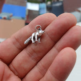 Fox Silver Pendant, Sterling Silver Fox Pendant, Excellent Details - hallmarked 925