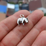 Pig Silver Pendant, Sterling Silver Mama Pig Pendant, Excellent Details - hallmarked 925