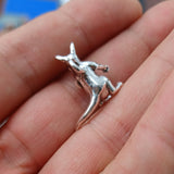 Kangaroo Silver Pendant, Sterling Silver Kangaroo Pendant, Kangaroo with Joey, Excellent Details - hallmarked 925