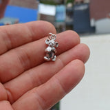 Panda Silver Pendant, Sterling Silver Panda Pendant, Panda Charm, Excellent Details - hallmarked 925