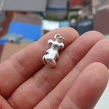 Panda Silver Pendant, Sterling Silver Panda Pendant, Panda Charm, Excellent Details - hallmarked 925