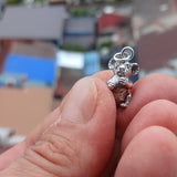 Panda Silver Pendant, Sterling Silver Panda Pendant, Panda Charm, Excellent Details - hallmarked 925