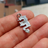 Dragon Silver Pendant, Sterling Silver Dragon Pendant, Dragon Charm, Excellent Details - hallmarked 925