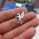 Pegasus Silver Pendant, Sterling Silver Pegasus Pendant, winged Horse Charm, Excellent Details - hallmarked 925