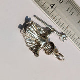 Wizard Silver Pendant, Sterling Silver Wizard Pendant, Magic Silver Charm, Excellent Details - hallmarked 925