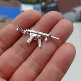 Machine Gun Silver Pendant, Sterling Silver Kalashnikof Pendant, Arms Silver Charm, Excellent Details - hallmarked 925