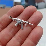 Machine Gun Silver Pendant, Sterling Silver Kalashnikof Pendant, Arms Silver Charm, Excellent Details - hallmarked 925