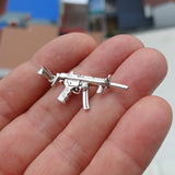 Machine Gun Silver Pendant, Sterling Silver Kalashnikof Pendant, Arms Silver Charm, Excellent Details - hallmarked 925