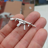 Machine Gun Silver Pendant, Sterling Silver Kalashnikof Pendant, Arms Silver Charm, Excellent Details - hallmarked 925