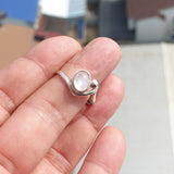 Moonstone Silver Ring, Moonstone Ring, Sterling Silver Ring, oval shaped Moonstone, handmade silver ring - Size 9.5