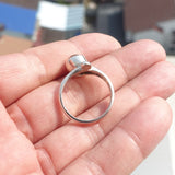 Natural Opal Ring, Minimalist Ring, Sterling Silver Ring, Solitaire Ring, oval shaped Opal, Minimalist Design, Opal silver ring, Gift for Her- Size 9.5