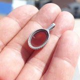 Minimalist Carnelian Silver Pendant, Sterling Silver orange Carnelian Pendant, oval shaped Carnelian