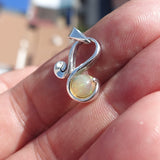 Minimalist Silver Opal Pendant, Sterling Silver Pendant, Multicolor Opal Pendant, round shaped Opal, natural Opal