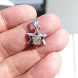 Star Silver Opal Pendant, Sterling Silver Pendant, Multicolor Opal Pendant, Star shaped Pendant