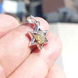 Star Silver Opal Pendant, Sterling Silver Pendant, Multicolor Opal Pendant, Star shaped Pendant