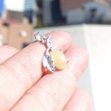 Leaf Silver Opal Pendant, Sterling Silver Pendant, Multicolor Opal Pendant, Leafshaped Pendant