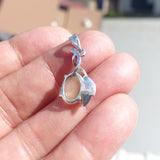 Leaf Silver Opal Pendant, Sterling Silver Pendant, Multicolor Opal Pendant, Leafshaped Pendant