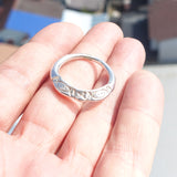 Minimalist Silver Ring, Sterling Silver Ring, handmade silver ring, Tribal Design, Band Ring, Unisex Design - Size 10