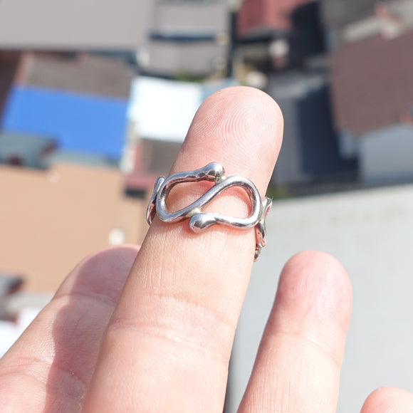 Minimalist Silver Ring, Sterling Silver Ring, handmade silver ring, three hook design, band Ring, gift for her - flexible Size 6