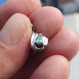 Emerald Silver Pendant, Sterling Silver Pendant, Green Emerald Pendant, Emerald Pendant, natural Emerald Pendant