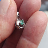 Emerald Silver Pendant, Sterling Silver Pendant, Green Emerald Pendant, Emerald Pendant, natural Emerald Pendant