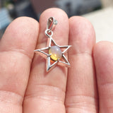 Star Opal Pendant, Sterling Silver Pendant, Multicolor Opal Pendant, Star shaped Pendant, natural Opal