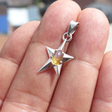 Star Silver Opal Pendant, Sterling Silver Pendant, Multicolor Opal Pendant, Star shaped Pendant, natural Opal