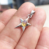 Star Silver Opal Pendant, Sterling Silver Pendant, Multicolor Opal Pendant, Star shaped Pendant, natural Opal