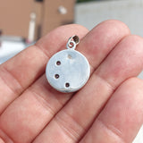 Natural Moonstone Pendant, Sterling Silver Pendant, Round pendant, 3 Moonstone Pendant, round Moonstones, moonstone Charm