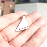 Natural Moonstone Pendant, Sterling Silver Pendant, Triangle shaped pendant, 4 Moonstone Pendant, round Moonstones, moonstone Charm