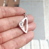 Natural Moonstone Pendant, Sterling Silver Pendant, Triangle shaped pendant, 3 Moonstone Pendant, round Moonstones, moonstone Charm