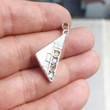 Natural Moonstone Pendant, Sterling Silver Pendant, Triangle shaped pendant, 4 Moonstone Pendant, moonstone Silver Charm