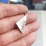 Natural Moonstone Pendant, Sterling Silver Pendant, Triangle shaped pendant, 4 Moonstone Pendant, moonstone Silver Charm