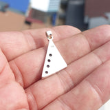 Natural Moonstone Pendant, Sterling Silver Pendant, Triangle shaped pendant, 4 Moonstone Pendant, moonstone Silver Charm