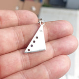 Natural Moonstone Pendant, Sterling Silver Pendant, Triangle shaped pendant, 4 Moonstone Pendant, moonstone Silver Charm