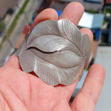 Two Leafs Bracelet, Hand Crafted Sterling Silver Bracelet / Bangle with 2 Leafs