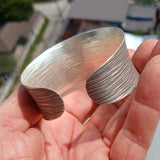Minimalist Bracelet, Engraved Sterling Silver Bracelet, Extra wide Bracelet, Hand Crafted Sterling Silver Bracelet / Bangle