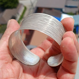 Minimalist Bracelet, Engraved Sterling Silver Bracelet, Extra wide Bracelet, Hand Crafted Sterling Silver Bracelet / Bangle