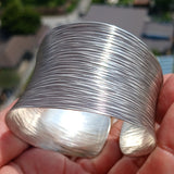 Minimalist Silver Bracelet, Sterling Silver Bracelet, Extra wide Bracelet, Hand Crafted Sterling Silver Bracelet / Bangle