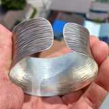 Minimalist Silver Bracelet, Sterling Silver Bracelet, Extra wide Bracelet, Hand Crafted Sterling Silver Bracelet / Bangle