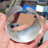 Minimalist Silver Bracelet, Sterling Silver Bracelet, Extra wide Bracelet, Hand Crafted Sterling Silver Bracelet / Bangle