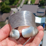 Minimalist Silver Bracelet, Sterling Silver Bracelet, Extra wide Bracelet, Hand Crafted Sterling Silver Bracelet / Bangle