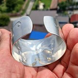 Butterfly Silver Bracelet, Minimalist Sterling Silver Bracelet, Extra wide Bracelet, Hand Crafted Sterling Silver Bracelet / Bangle
