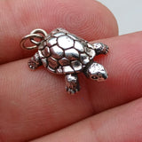 Turtle Silver Pendant Sterling Silver Tortoise Pendant Excellent Details hallmarked 925 - BikeRing4u